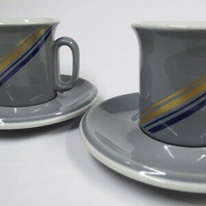 ACF ITALY (2) Espresso Cups & Saucers Sets VTG Hard to Find